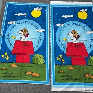 Snoopy Flying Ace Fabric Panel for Quilting Treasures 2015